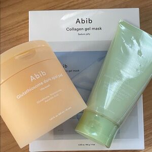 Abib Skincare Bundle (gel mask, dark spot pad, and cleanser)